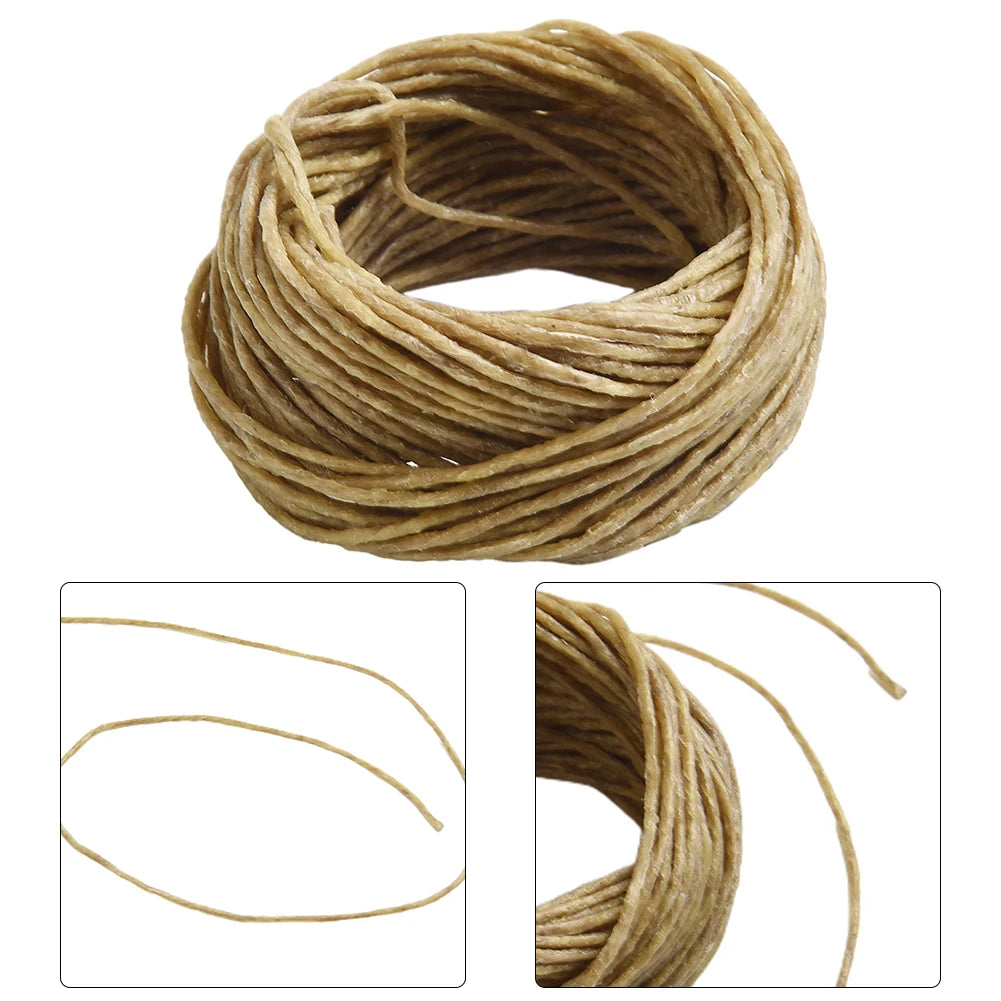 1 Roll Beeswax Wick Organic Hemps Wick 33 FT Well Coated Natural Beeswax For DIY Candle Stick Making Votives Tea Lights