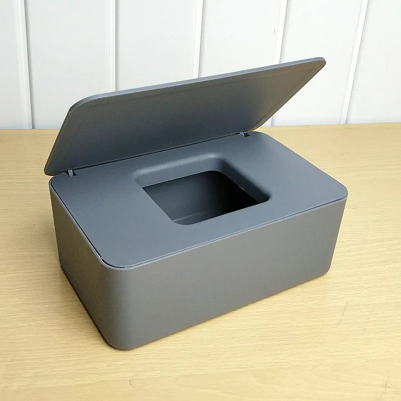 Hot Dustproof Wet Tissue Box with Lid Baby Nappy Wet Tissue Storage Holder Dispenser for Home Car Office Paper Tissue Organizer