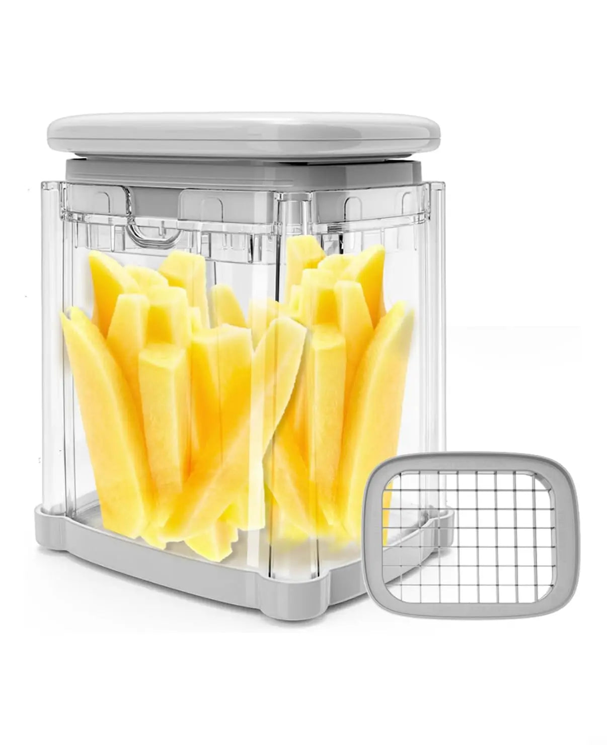 FZCSPEED Vegetable Chopper Cutter 4-in-1 Hand Vegetable Cutter with 4 Blades Kitchen Tool Mini Food Chopper French Fries Cutter