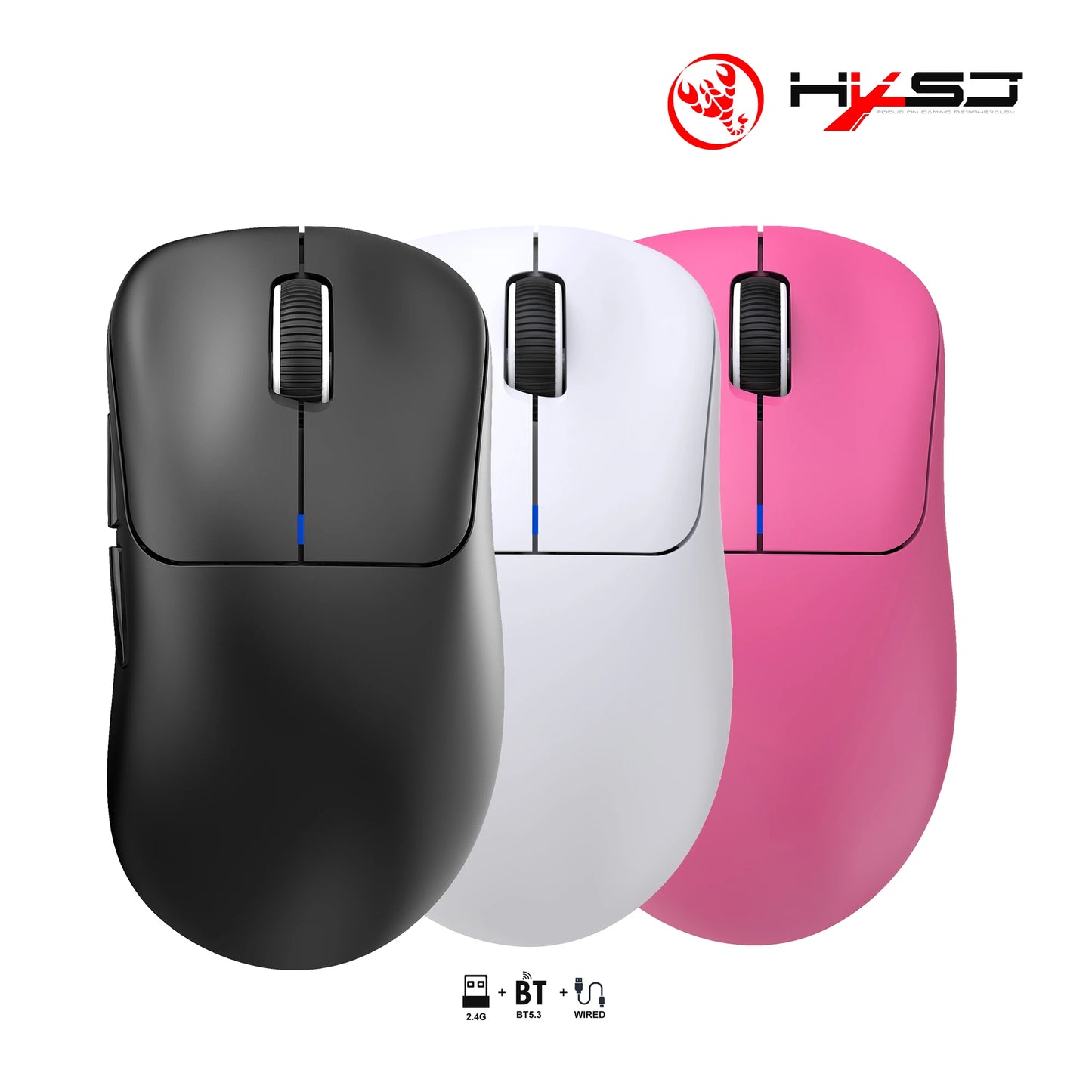 HXSJ T700 Lightweight 3 modes Gaming Mouse 500mAh Rechargeable Macro optical wireless office mouse for laptop Mac PC