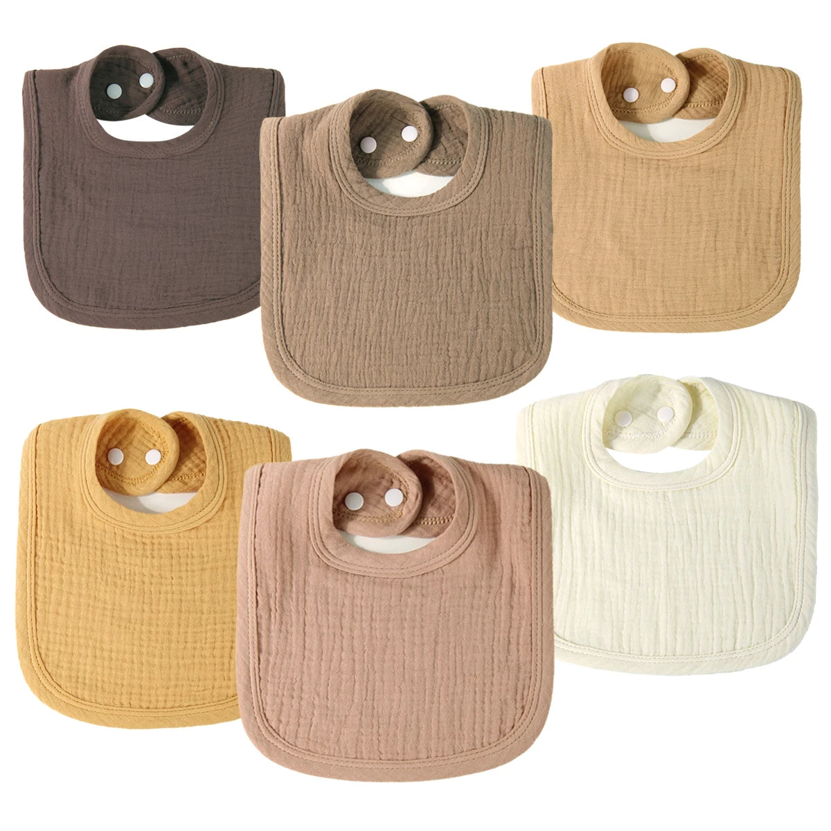 Pure Cotton Gauze Baby Bib Soft Breathable U-Shaped Saliva Towel for Infants Comfortable And Airy Neck Cover for Babies