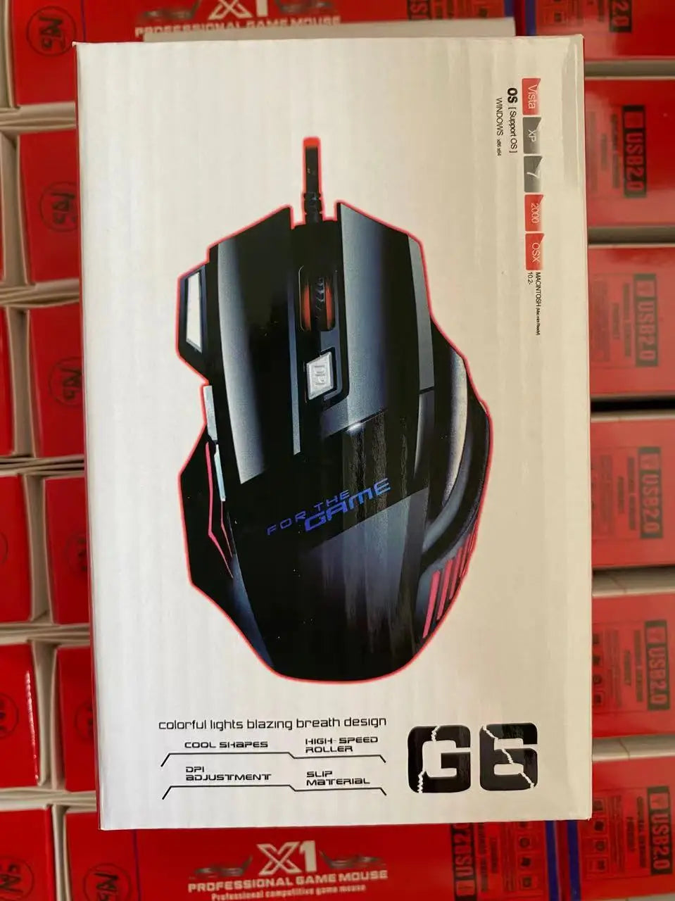 1 PC New Hyperspeed USB Gaming Mouse RGB Backlit Ergonomic Gaming Mice 7D Esports Wired Mouse for Laptop PC Gamer