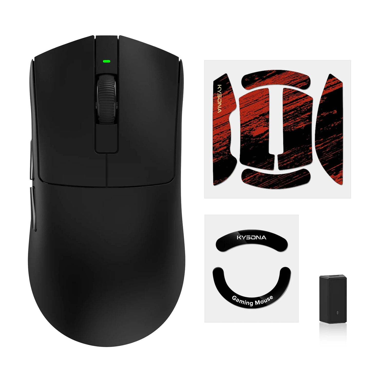 KYSONA Jupiter Wireless Gaming Mouse Bluetooth Mice PAW3395 Sensor 26000DPI 8khz Lightweight 49g For Big Hands PC Laptop Gamer