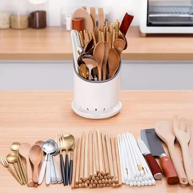 Cutlery Storage Holder Plastic Drainer Drain Containers Drying Rack Tableware Table Knife Spoon Fork Container Kitchen Tool
