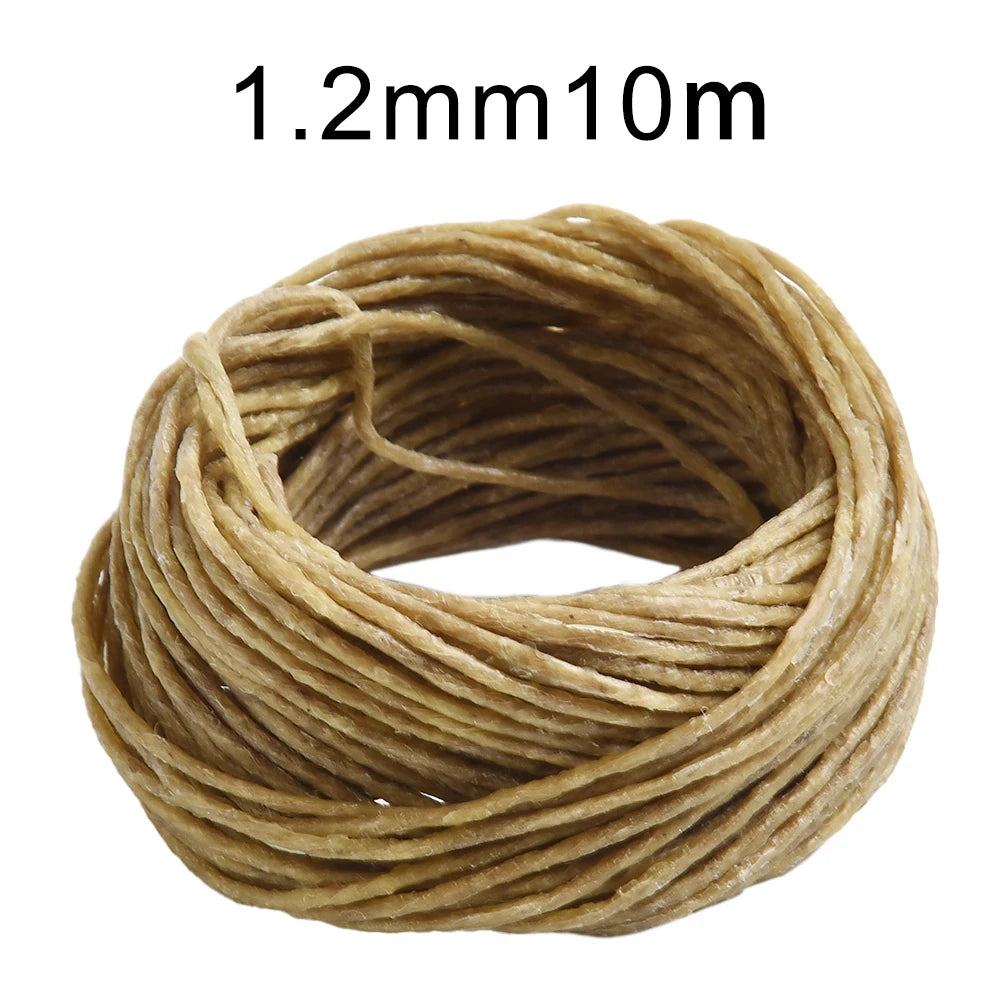 1 Roll Beeswax Wick Organic Hemps Wick 33 FT Well Coated Natural Beeswax For DIY Candle Stick Making Votives Tea Lights