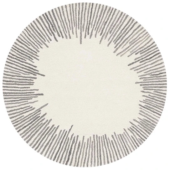 Home Thicken Non-slip Mat Modern Minimalist Carpets for Living Room Fluffy Soft Bedroom Decor Stripe Carpet Large Area Round Rug