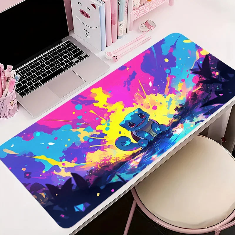 New Mouse Pad Larger XXL 90x40 Speed Mini Pc Computer Keyboard Pads Desk Mat P-pokemon Squirtle Gaming Accessories Home Mousepad