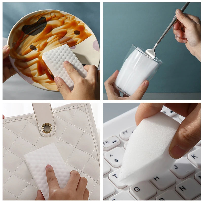 Magic sponge eraser three combinations of white melamine sponge dishwashing kitchen bathroom office cleaning tools