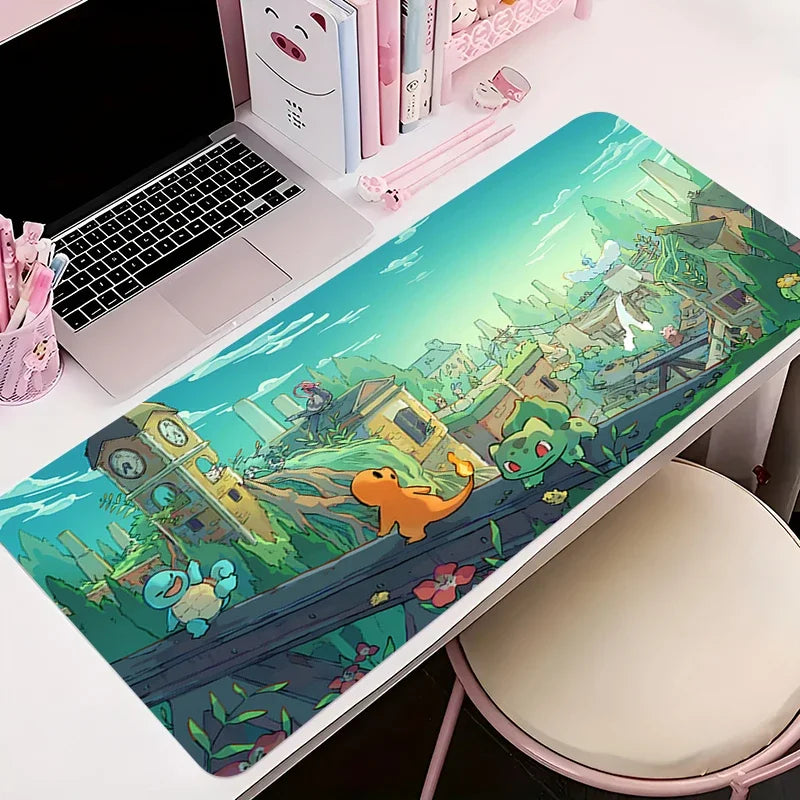 New Mouse Pad Larger XXL 90x40 Speed Mini Pc Computer Keyboard Pads Desk Mat P-pokemon Squirtle Gaming Accessories Home Mousepad
