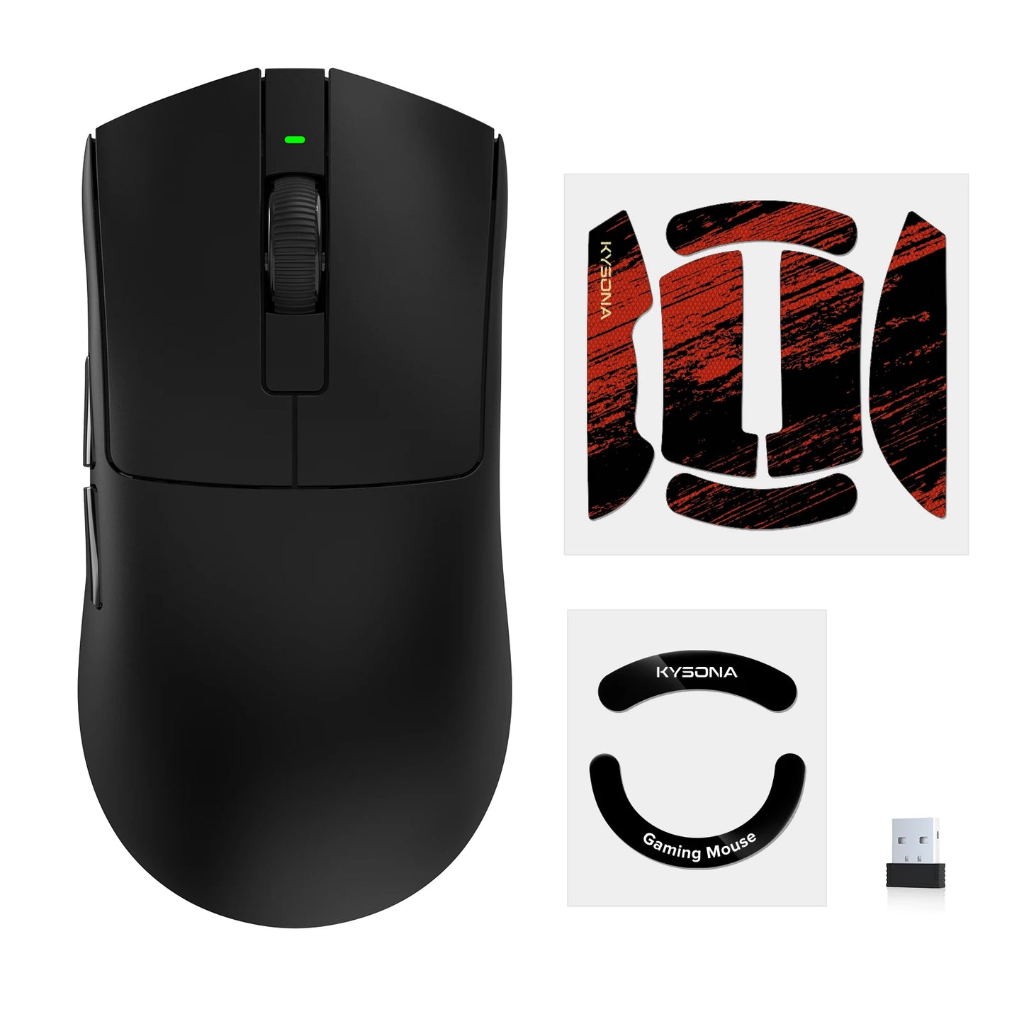 KYSONA Jupiter Wireless Gaming Mouse Bluetooth Mice PAW3395 Sensor 26000DPI 8khz Lightweight 49g For Big Hands PC Laptop Gamer