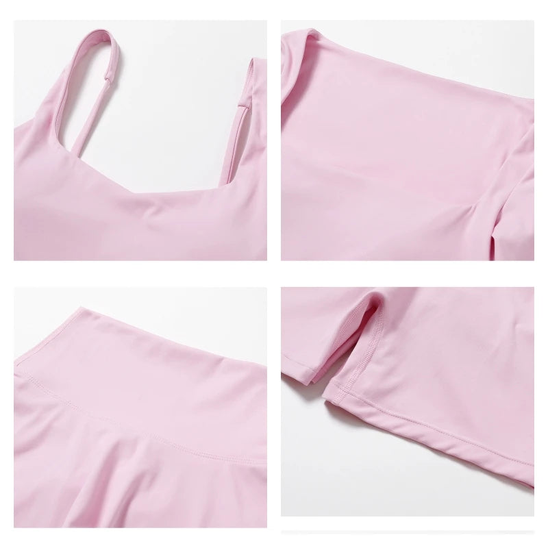 Ctenkevet Long sleeve Shirt Sports Set Women Fitness Yoga Suit Crop Top High Waist Gym Set Women Quick-Dry 2Pcs Yoga Clothes