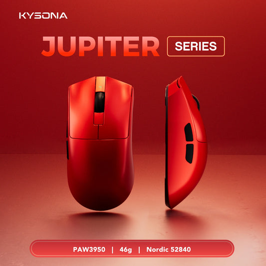 KYSONA Jupiter Ultra Wireless Mouse Gaming PAW3950 sensor 8000hz Bluetooth 30000DPI Rechargeable Mice For PC laptop Gamer