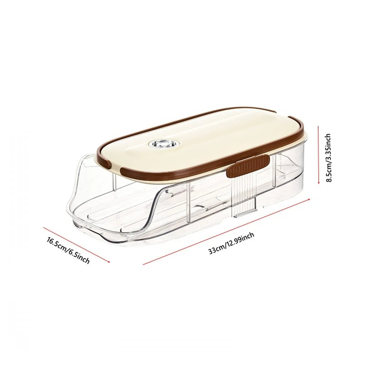 Egg Holder for Refrigerator Automatic Rolling, Storage Box Transparent Stackable Fridge Organizer with Lid For Kitchen