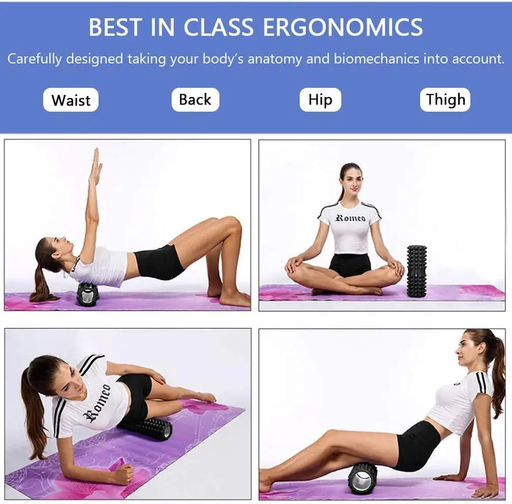 5 in 1 set, Trigger point foam roller massage stick massage ball for deep muscle massage Pilates yoga,full body fitness exercise