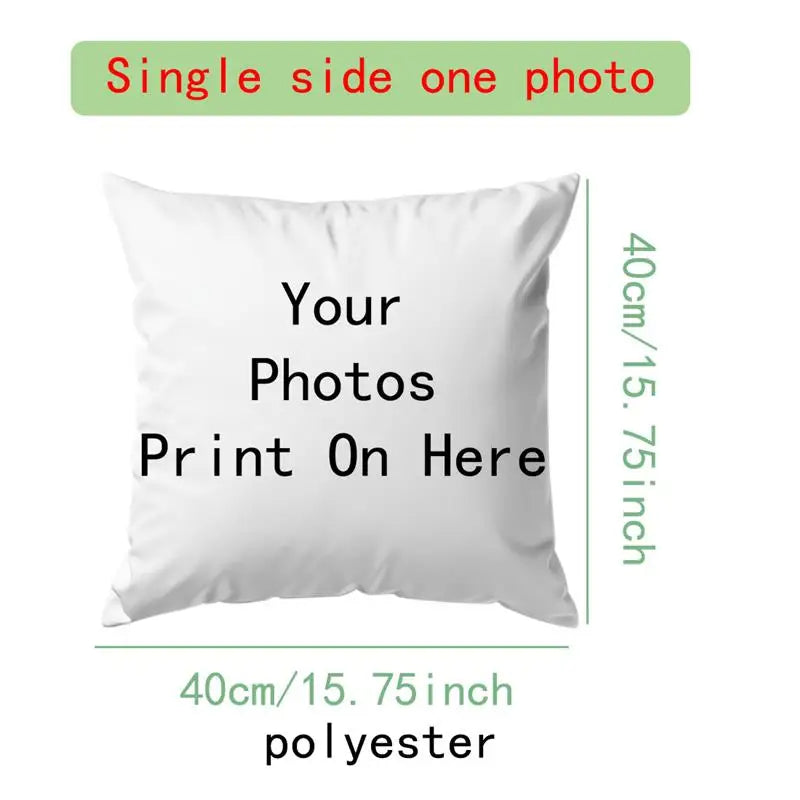 Custom Pillow Case Cushion Personalized Cozy Pillowcase Printed Your Design Picture Text Home Decorative Pillows Household Gifts