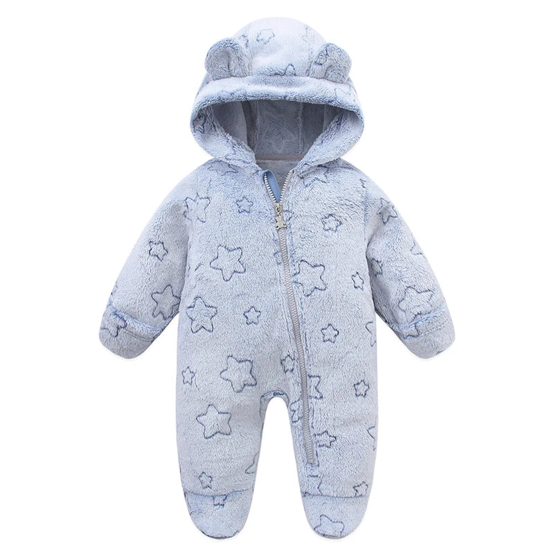 Newborn Baby Clothes Flannel Autumn Winter Baby Boys Girls Rompers Cartoon Newborn Bodysuit Soft Warm Jumpsuit for Babies 0-12M