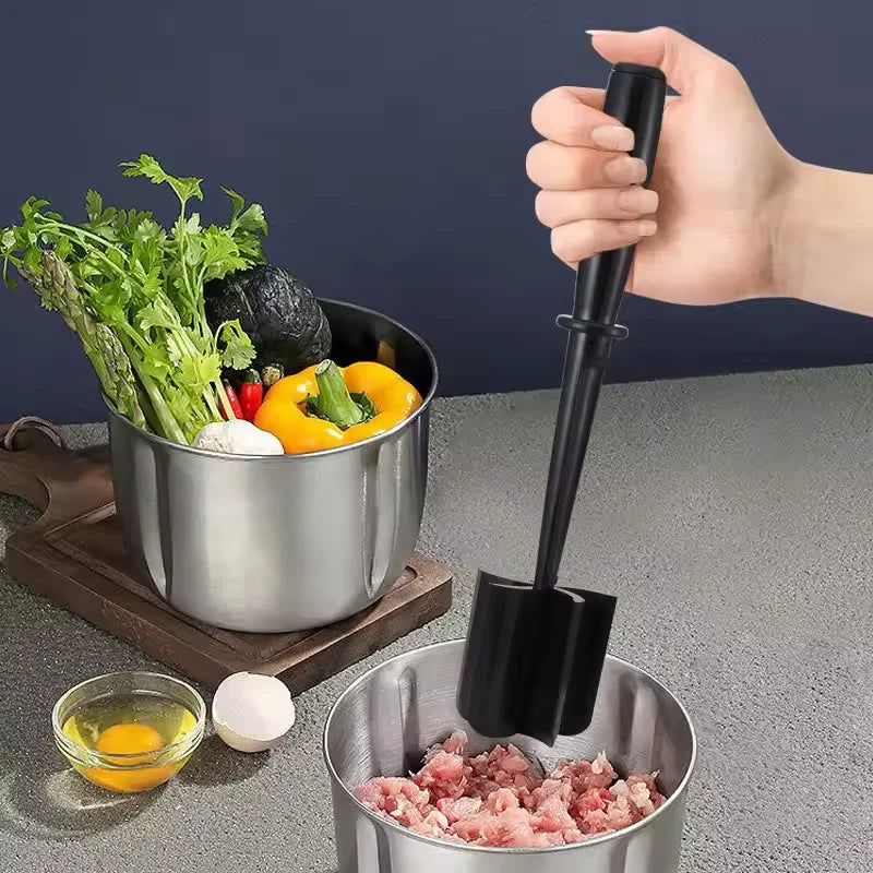 Fruit Salad Mixer Multifunctional Manual Mashed Potato Beef Meat Crusher Non-Stick Salad Masher Kitchen Mixing Rod Cooking Tools