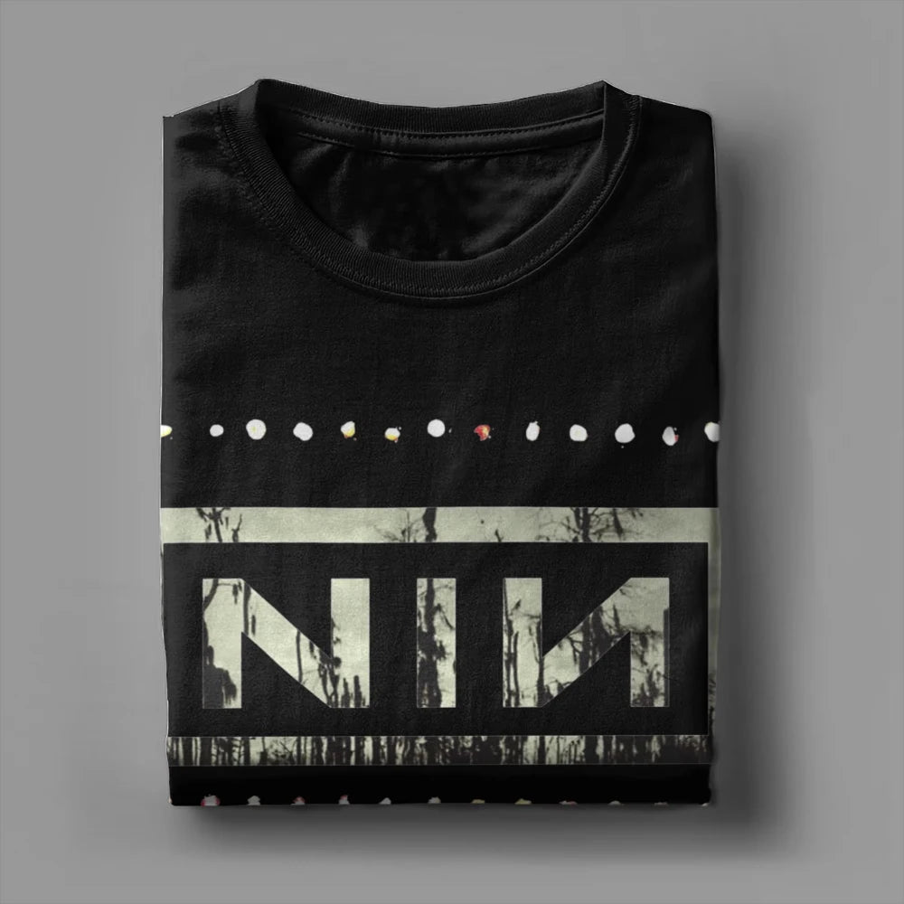 Nine Inch Nails NIN Rock Band Apparel Men's Women Cotton T Shirt Cotton Tee Print Oversized T-shirt Summer Unisex Clothes