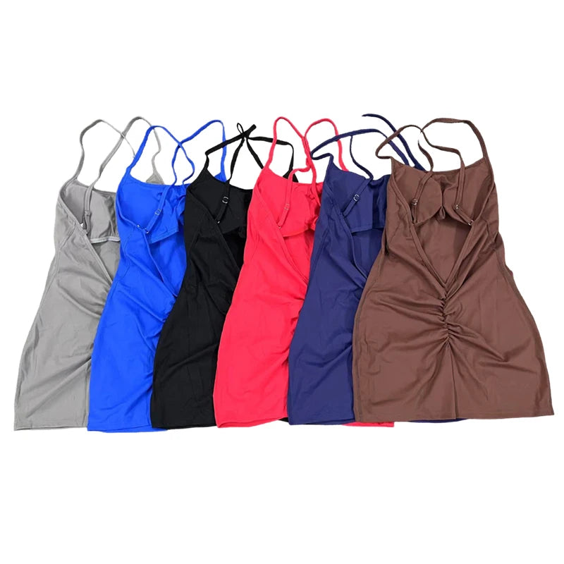 Hearuisavy Sports Jumpsuit Women Gym One-Piece Suit Fitness Yoga Fitness Boilersuit Workout Bodysuits V Back Jumpsuit Female