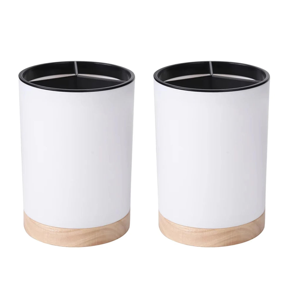 Kitchen Tableware Storage Bucket Utensil Holder Cutlery Drainer Plastic Chopstick Spoon Storage Rack Detachable 3 Divided