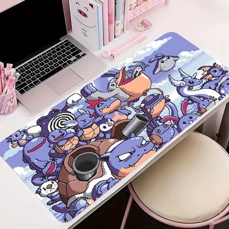 New Mouse Pad Larger XXL 90x40 Speed Mini Pc Computer Keyboard Pads Desk Mat P-pokemon Squirtle Gaming Accessories Home Mousepad