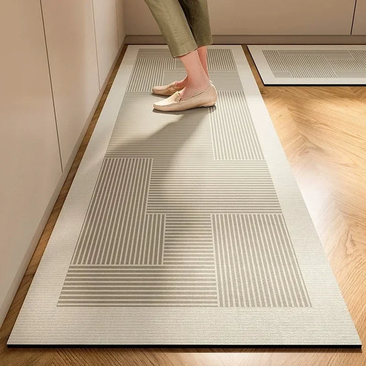 VIKAMA 1/2PC Wabi-Sabi Kitchen Floor Mat Non-Slip And Oil Resistant Carpet Diatomaceous Mud Absorbent Foot Mat Home Decoration