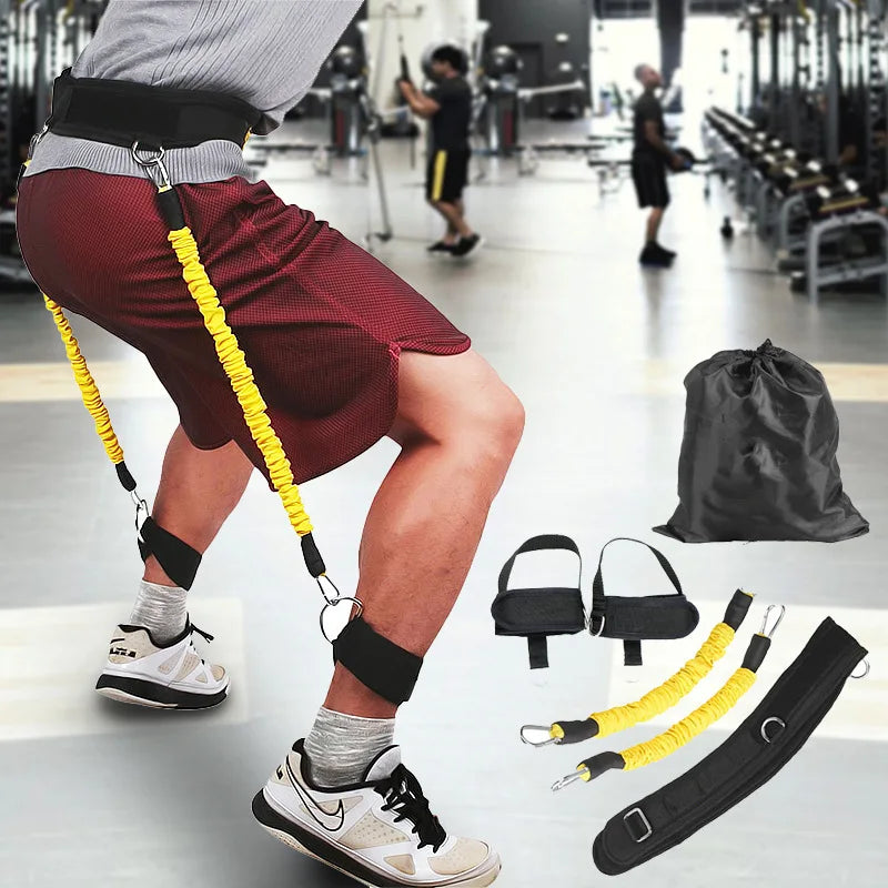 Leg Resistance Bands for Taekwondo Basketball Training Adjustable Elastic Ankle Straps Jump Rope Strength Fitness Home Gym