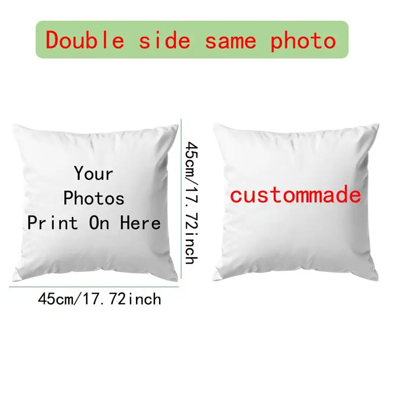 Custom Pillow Case Cushion Personalized Cozy Pillowcase Printed Your Design Picture Text Home Decorative Pillows Household Gifts