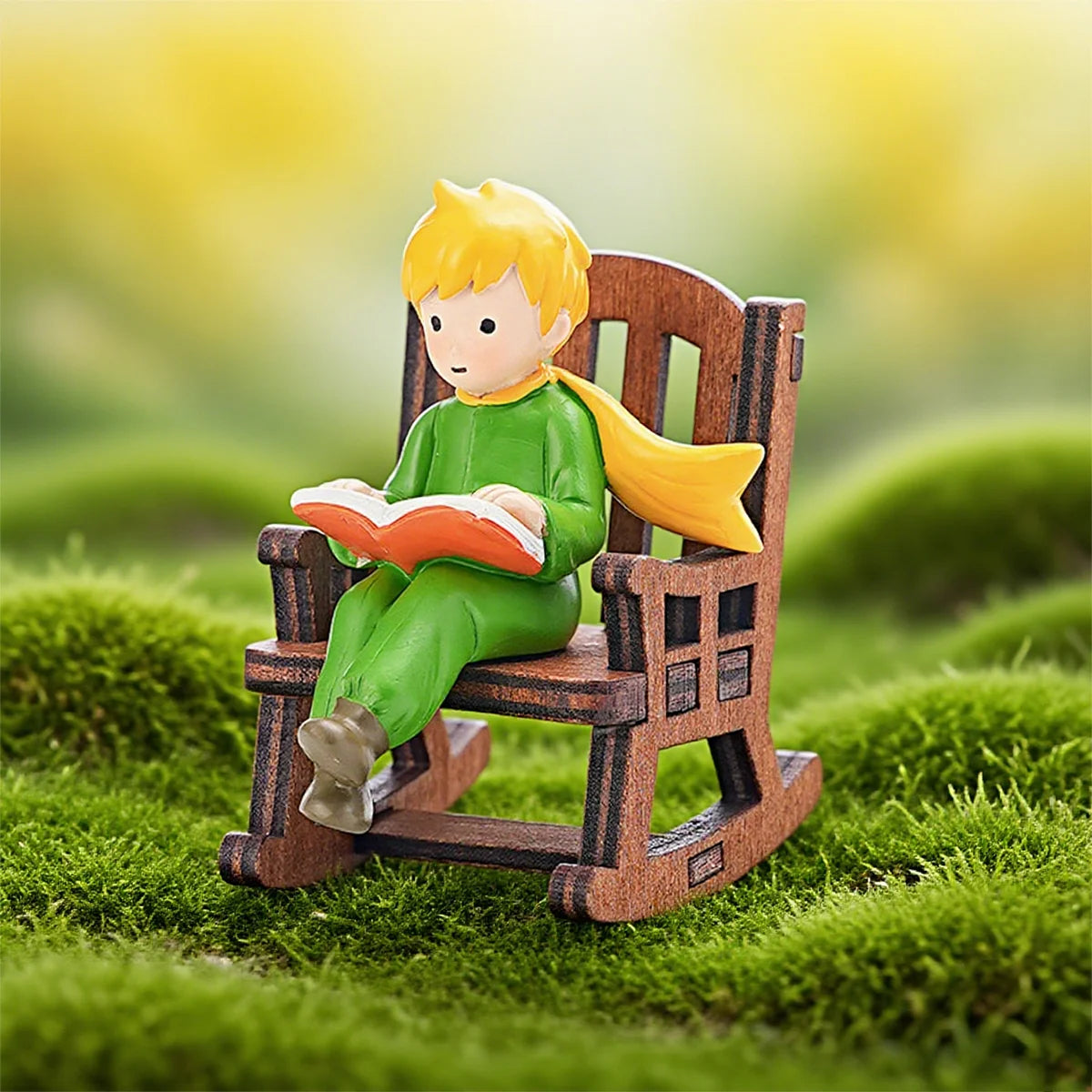 Little Prince Rocking Chair Handmade home decoration ornament Desktop Granule Car DIY Trendy Play Resin Pendulum Arts and Crafts
