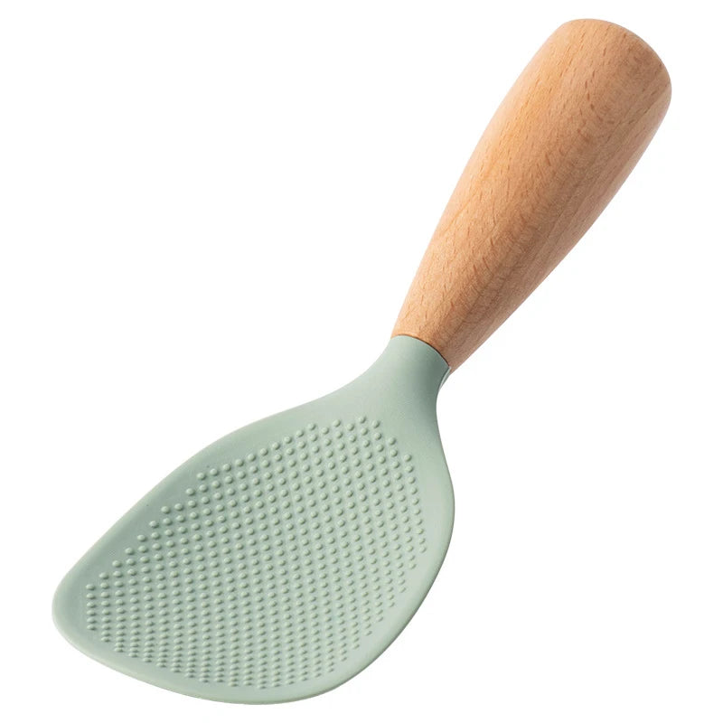 Silicone Rice Spoon Paddle Standing Rice Spatula Heat Resistant Nonstick Rice Scooper Sushi Mashed Potato Tool Kitchen Gadgets