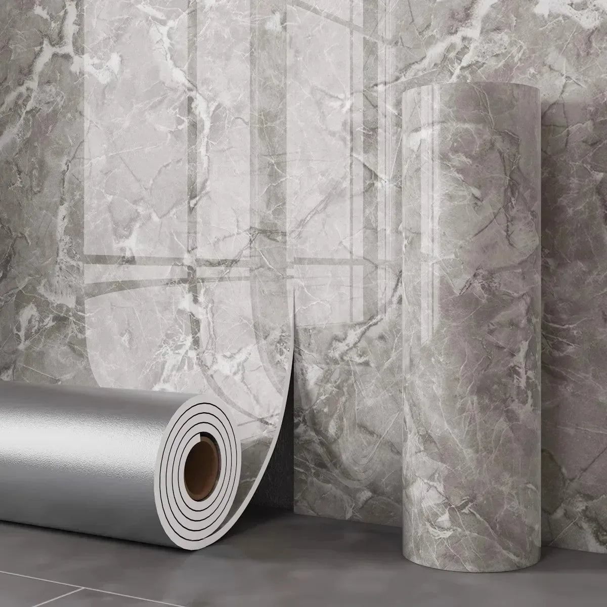 Marble Wall Stickers Roll, Waterproof, Easy To Peel and Stick, Decorative Stickers for Living Rooms and Bathrooms, Home Decor