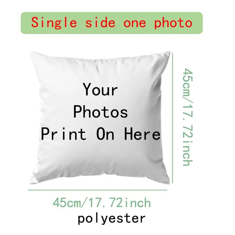 Custom Pillow Case Cushion Personalized Cozy Pillowcase Printed Your Design Picture Text Home Decorative Pillows Household Gifts