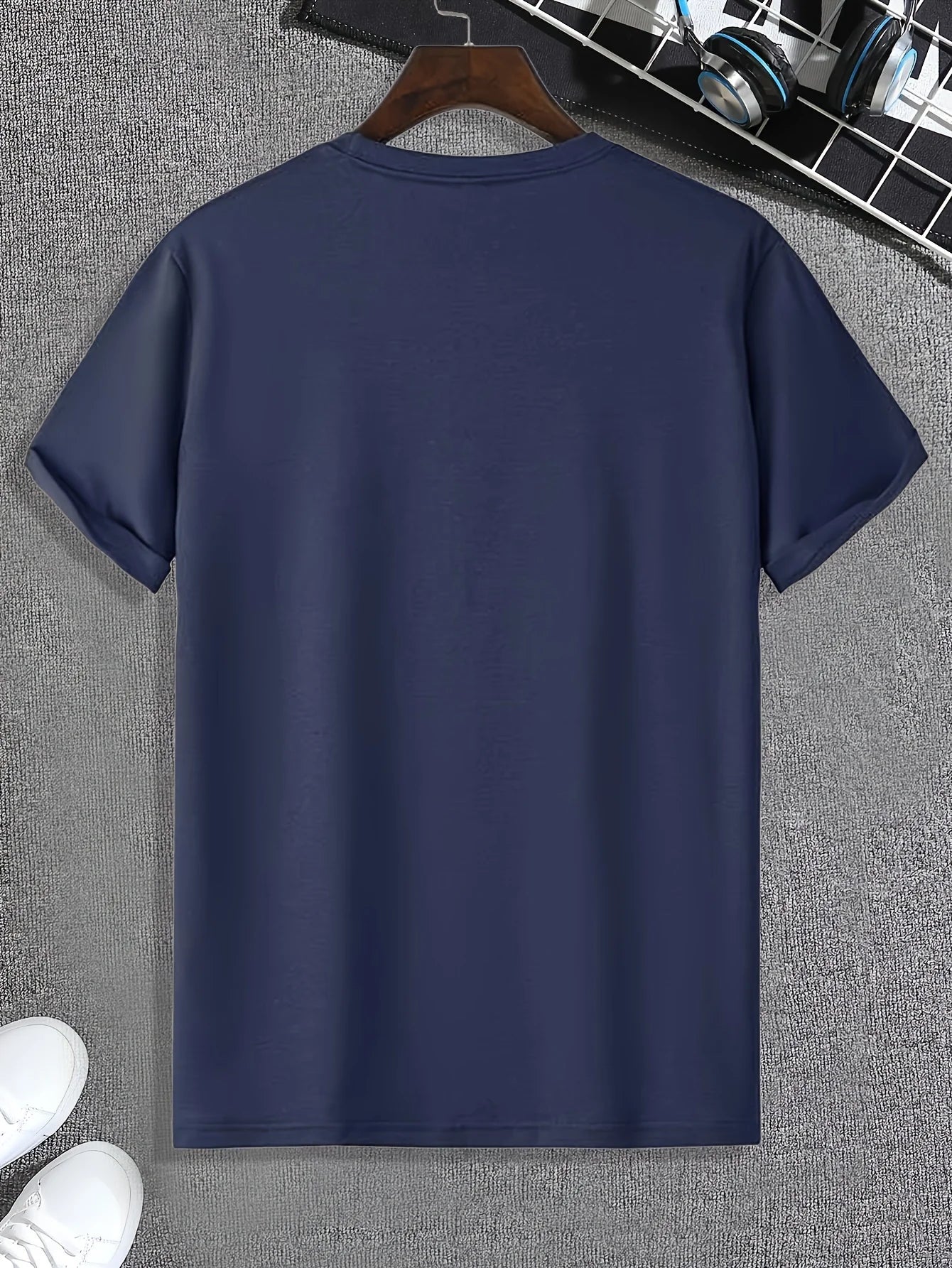 Men's Summer 100% Cotton Fashionable Casual Loose Funny slogan graphic Printed Round Neck Short Sleeve T-shirt Top