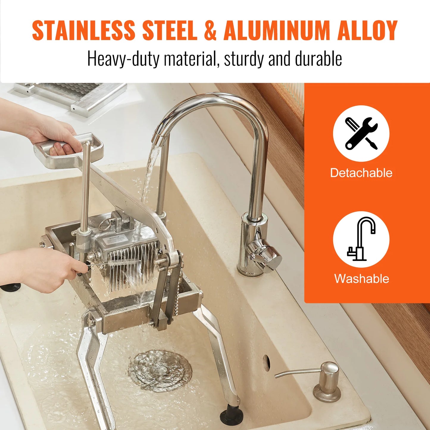 SucceBuy Commercial Vegetable Slicer Stainless Steel and Aluminum Alloy Vegetable Cutter Slicer