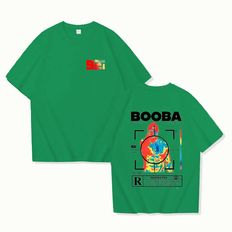 B2O T-shirts Men Fashion BOOBA Printed Short Sleeve T Shirt Women Casual Harajuku Streetwear Tee Tops
