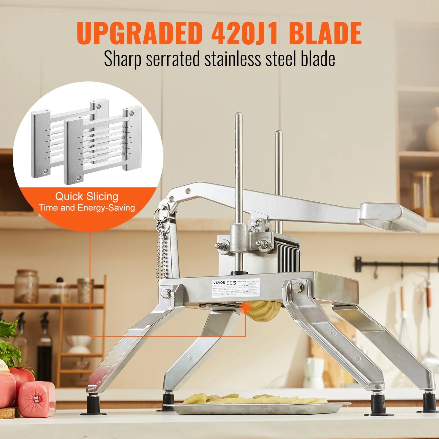 SucceBuy Commercial Vegetable Slicer Stainless Steel and Aluminum Alloy Vegetable Cutter Slicer