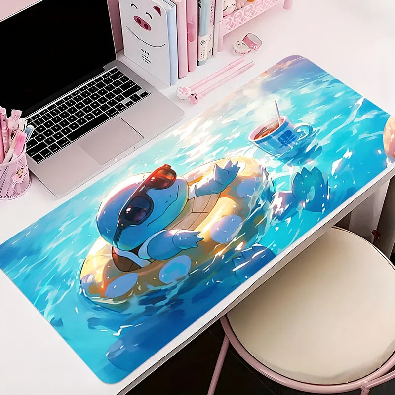 New Mouse Pad Larger XXL 90x40 Speed Mini Pc Computer Keyboard Pads Desk Mat P-pokemon Squirtle Gaming Accessories Home Mousepad