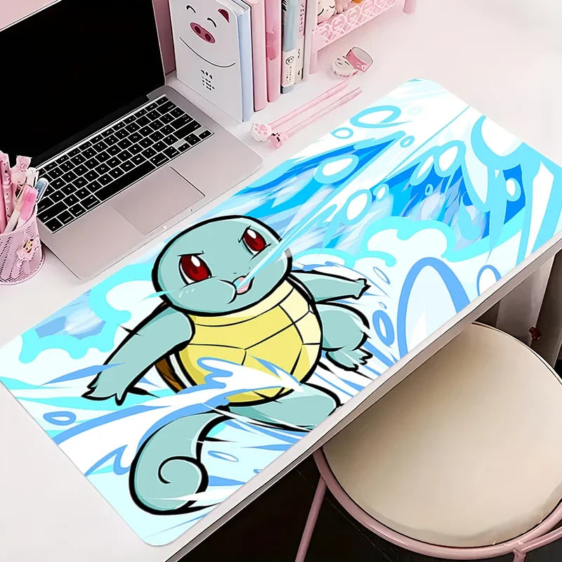 New Mouse Pad Larger XXL 90x40 Speed Mini Pc Computer Keyboard Pads Desk Mat P-pokemon Squirtle Gaming Accessories Home Mousepad