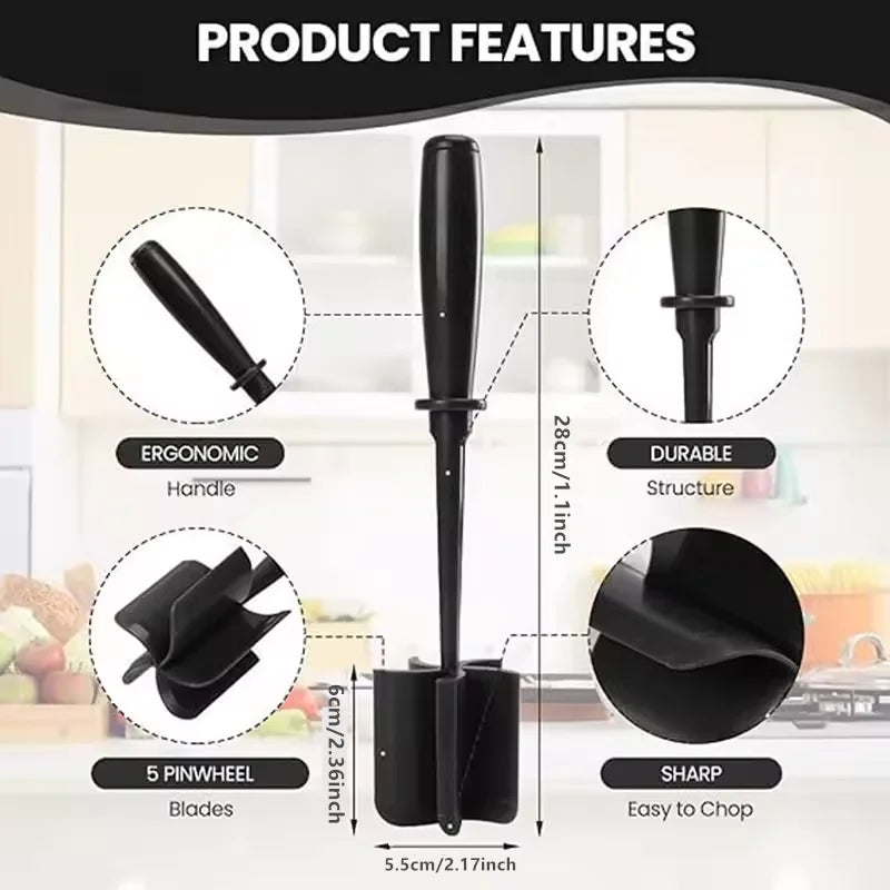 Fruit Salad Mixer Multifunctional Manual Mashed Potato Beef Meat Crusher Non-Stick Salad Masher Kitchen Mixing Rod Cooking Tools