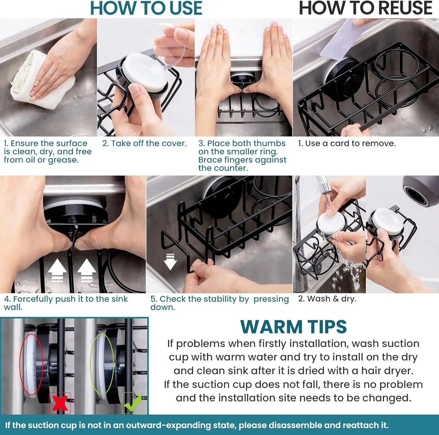 TAILI Kitchen Sink Drain Shelf Sponge Storage Basket Faucet Holder Space Soap Drainer Rack Organizer for Bathroom Accessories