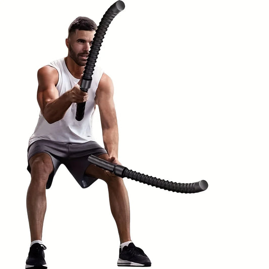 2Pc Strength Training Bar Ergonomic Fitness Grip Bar Biceps Triceps Strengthener Spring Arm Strength Expander Arm Muscle Trainer
