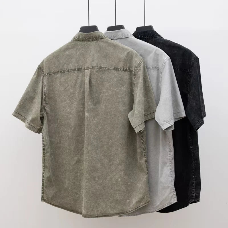 Vintage Snowflake Casual Shirt Customizable Logo Print High-End Series Men's Fashion Classic Style Clothing