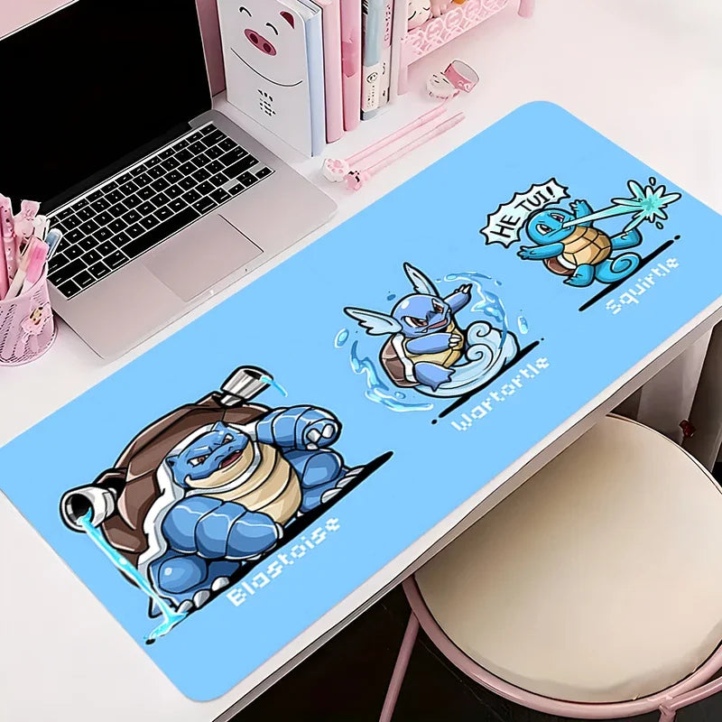 New Mouse Pad Larger XXL 90x40 Speed Mini Pc Computer Keyboard Pads Desk Mat P-pokemon Squirtle Gaming Accessories Home Mousepad
