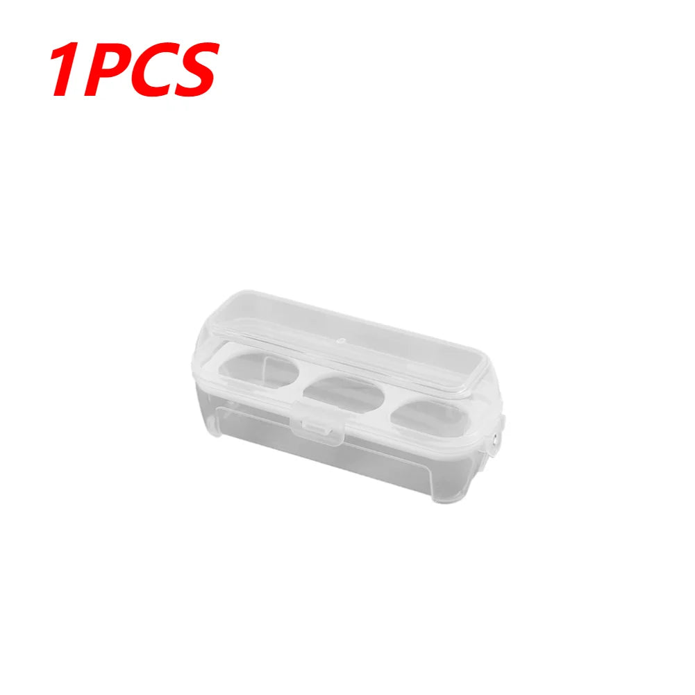 1/3/5pcs Portable Eggs Box 3/4/8 Grids Egg Holder with Lid Outdoor Camping Picnic Egg Storage Box Transparent Kitchen Organizer