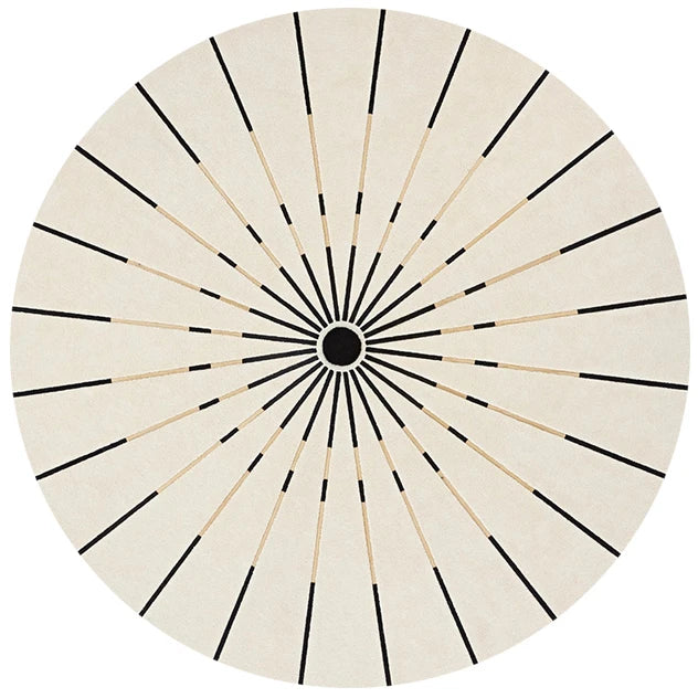 Home Thicken Non-slip Mat Modern Minimalist Carpets for Living Room Fluffy Soft Bedroom Decor Stripe Carpet Large Area Round Rug