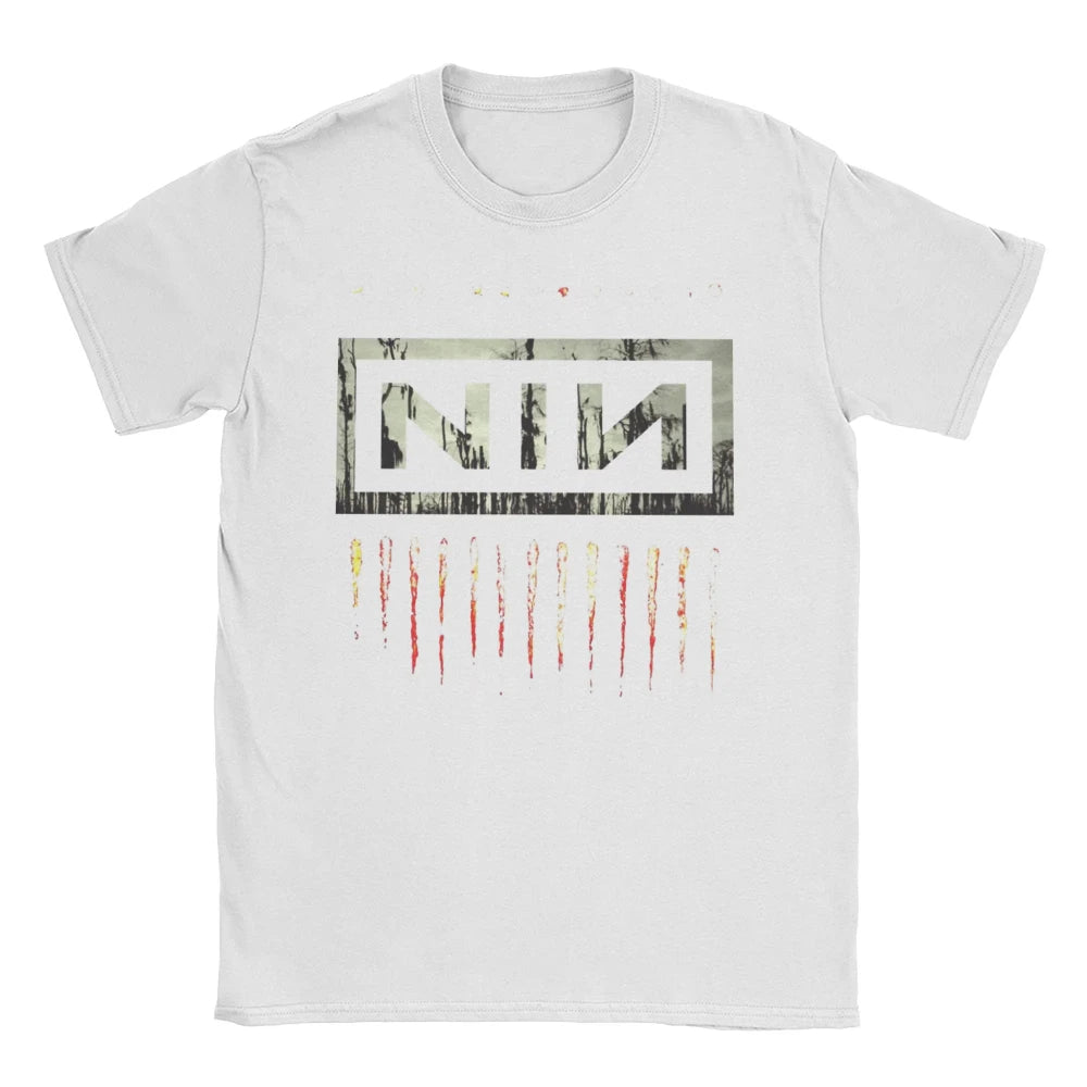 Nine Inch Nails NIN Rock Band Apparel Men's Women Cotton T Shirt Cotton Tee Print Oversized T-shirt Summer Unisex Clothes