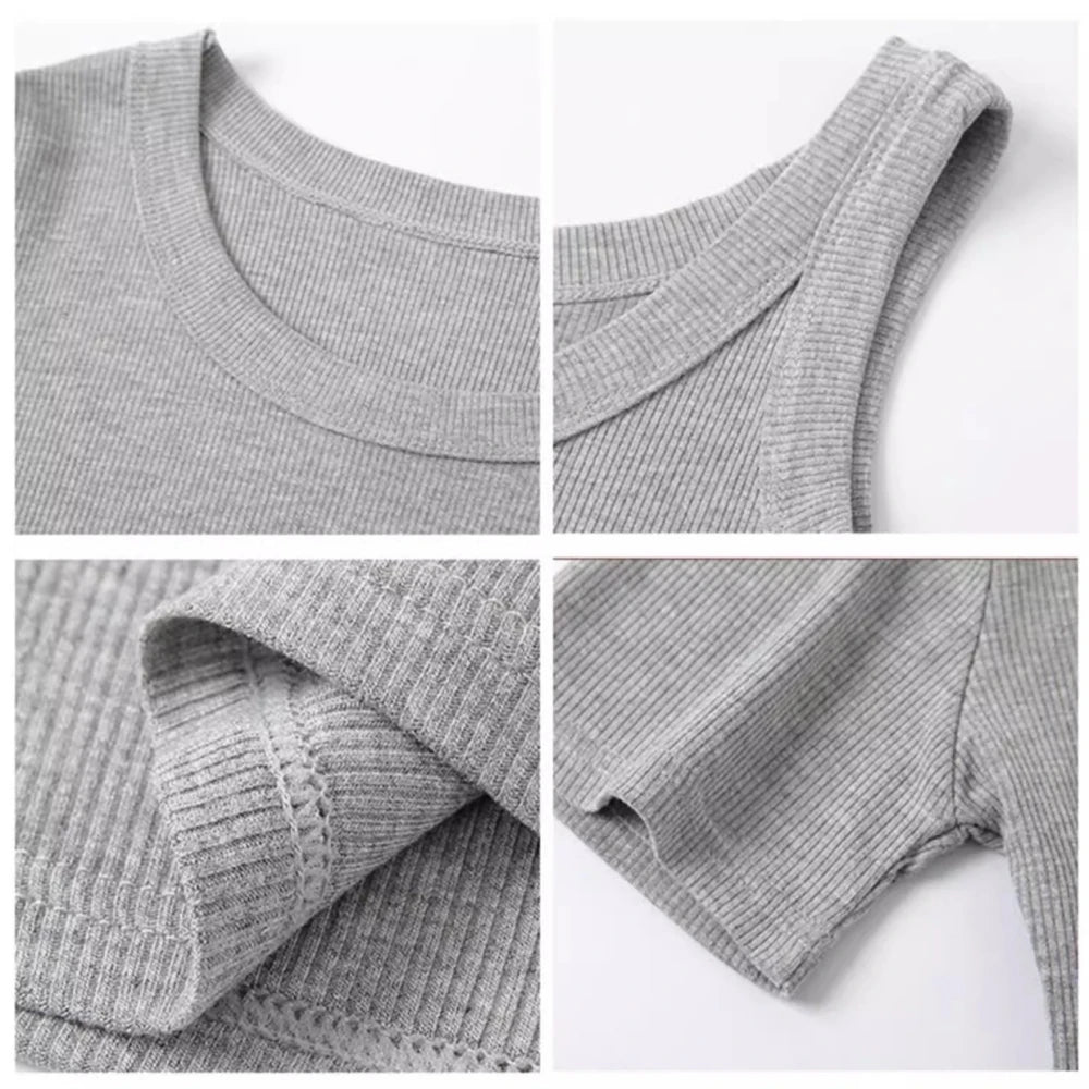 Casual Knitted Tank Top Women Y2k Clothes Sleeveless High Strecth White Black Summer Korean Fashion Going Out Women Tops 2024