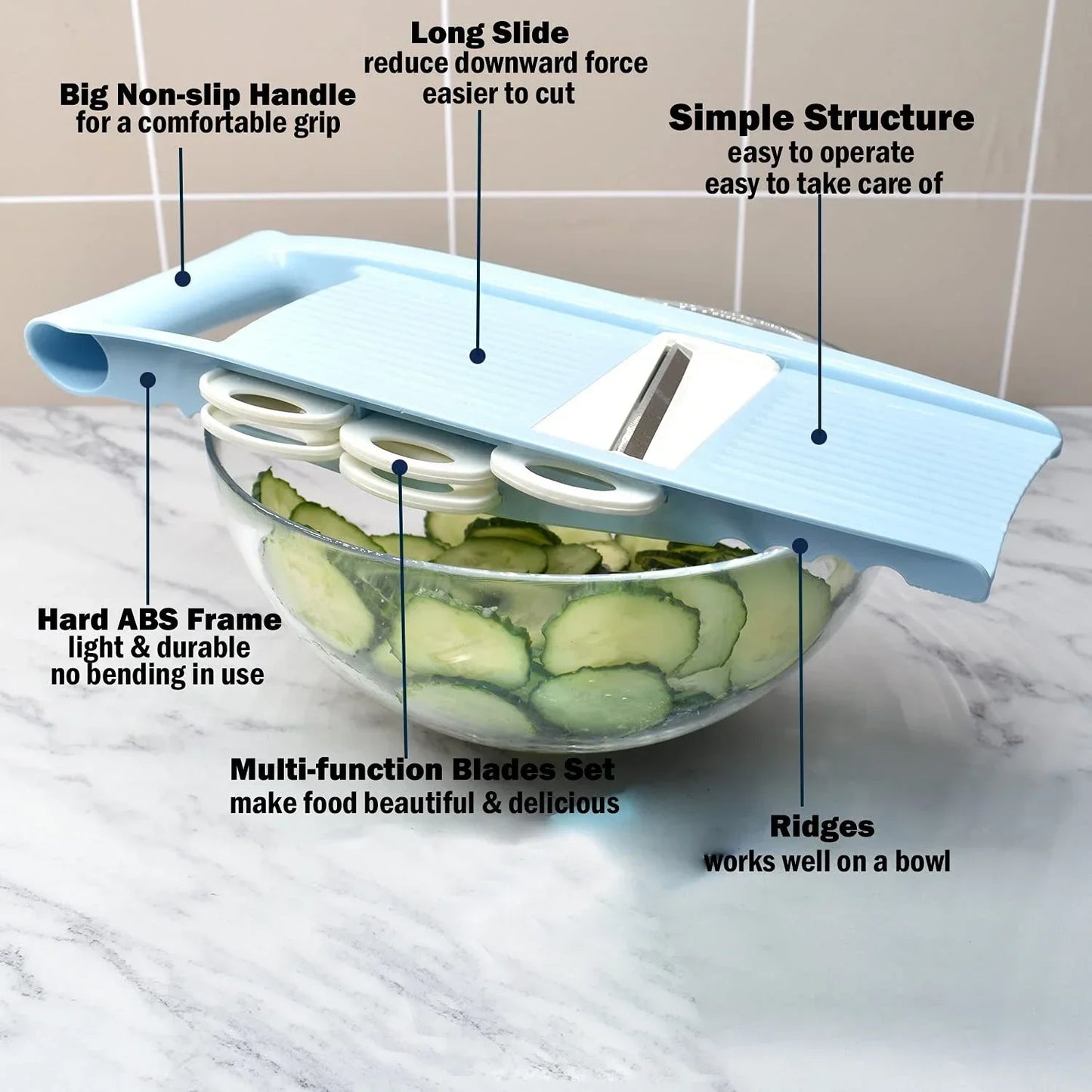 5 in 1 Mandoline Slicer for Kitchen Vegetable Slicer Multi Blade Potato Chip Vegetable Cutter vegetable slicer potato cutter