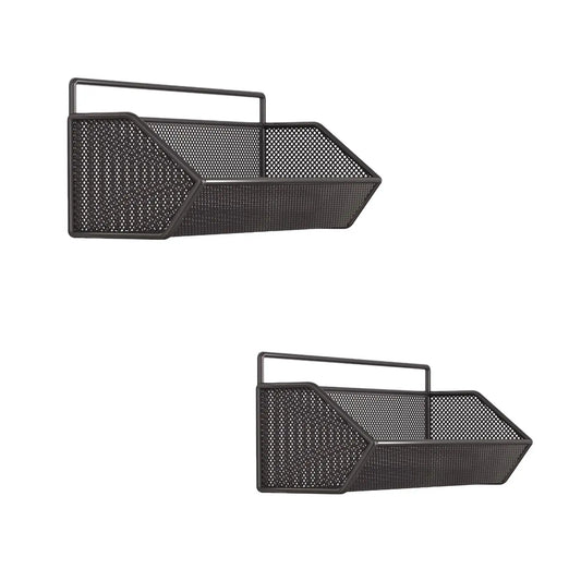 Hanging Wall Basket Space Saving Kitchen Organizer Wall Mounted Metal Hanging Rack for Home Restaurant Kitchen Onion Fruit