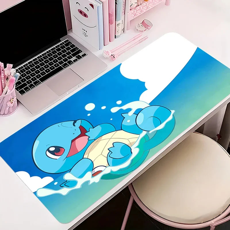 New Mouse Pad Larger XXL 90x40 Speed Mini Pc Computer Keyboard Pads Desk Mat P-pokemon Squirtle Gaming Accessories Home Mousepad